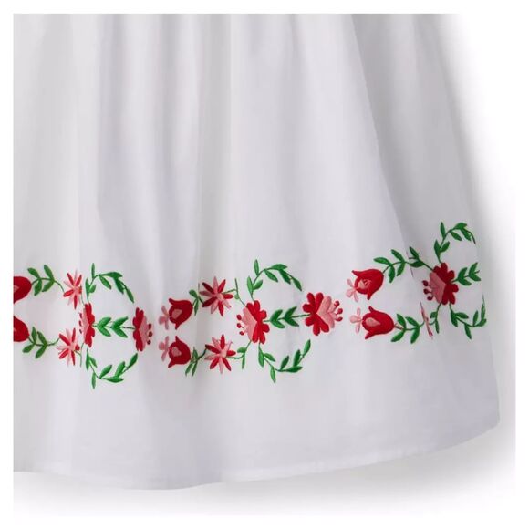 Janie and Jack Floral Cotton Embroidered Smocked Sundress size 6 - Picture 3 of 8